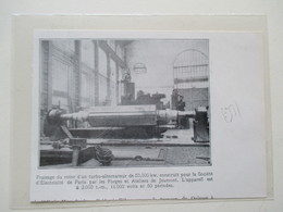 Forges De JEUMONT (59) -  Fraiseuse De Turbo Alternateur   -  Coupure De Presse De 1931 - Andere Geräte