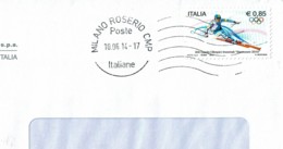 2014 - Italie - Lettre De Milan Pour La France - Tp 21e Jeux Olympiques D'Hiver à Vancouver - 2011-20: Cartas & Documentos