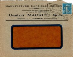 1926 - Enveloppe Publicitaire "MANUFACTURE D'ARTICLES DE CHASSE" Ets MACRET (Loches) - Sport & Turismo