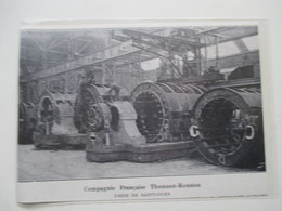 Usine De Saint Ouen (93)   - Machine Tours Géants Cie Thomson Houston -  Coupure De Presse De 1923 - Andere Geräte