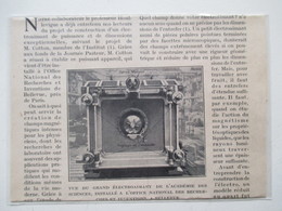 MEUDON (Office De Recherche)  Grand Electroaimant   -  Coupure De Presse De 1928 - Autres Appareils