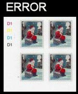 GREAT BRITAIN 2006 Christmas 1st Santa Claus CMYK CORNER 4-BLOCK. ERROR:Intact Matrix - Variétés, Erreurs & Curiosités