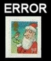 GREAT BRITAIN 2012 Christmas 1st Bird Santa Claus ERROR:Intact Matrix GB - Variétés, Erreurs & Curiosités