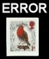 GREAT BRITAIN 2016 Christmas Bird Robin 1st ERROR:Intact Matrix - Errors, Freaks & Oddities (EFOs