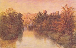 ANGLETERRE - WARWICK CASTLE FROM BRIDGE - LE CHATEAU DE WARWICK - PEINTURE DE 1906 - Warwick