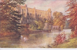 ANGLETERRE - WARWICK CASTLE FROM BRIDGE - LE CHATEAU DE WARWICK - PEINTURE DE 1906 - Warwick