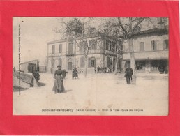 Cpa. 82. Monclar-de-Quercy. Hôtel De Ville. Ecole Des Garçons ( 2 Scans ) - Montclar De Quercy