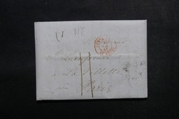 ETATS UNIS - Lettre De New York Pour Paris En 1846  - L 52905 - …-1845 Prephilately