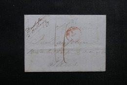 ETATS UNIS - Lettre De New York Pour Paris - L 52913 - …-1845 Préphilatélie