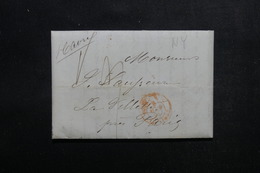 ETATS UNIS - Lettre De New York Pour Paris En 1846 - L 52914 - …-1845 Prephilately