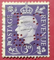 Grande-Bretagne > 1902-1951 (Rois) > 1936-1937 Edward VIII > Oblitérés  N° 214  PERFORÉE - Used Stamps