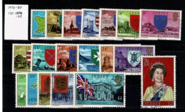 Ref 1337 - 1976-1980 Jersey Definitive Set - Fine Used 1/2d To £2 - Jersey