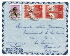 Ref 1337 - Circa 1963 Airmail Cover Kinidu Congo 9f Rate To Belgium - Other & Unclassified