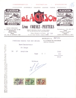 Factuur Facture - Auto Benodigdheden Blackson - Léon Cornez - Peeters - Bruxelles 1966 - Automovilismo
