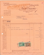Factuur Facture - Papierhandel Verpakkingen Leon Viaene - Brugge 1952 - Drukkerij & Papieren