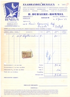 Factuur Facture - Zaadhandel Duiven & Vogels B. Dubaere - Dequeker - Izegem 1962 - Agricoltura