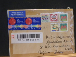 85/131  LETTRE   POLOGNE  POUR LA  BELG. - Brieven En Documenten