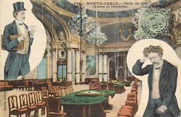 -dpts Div.-ref-AP960- Monaco - Monte Carlo - Casino - Salle De Jeu - Veine Et Deveine - Cainos - Carte Bon Etat - - Monte-Carlo