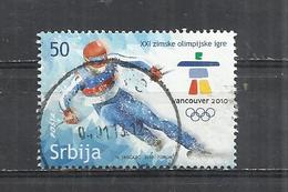 SERBIA 2010 - WINTER OLYMPIC GAMES - POSTALLY USED OBLITERE GESTEMPELT USADO - Winter 2010: Vancouver