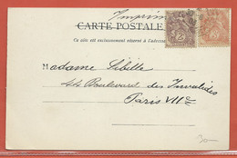 LEVANT FRANCAIS CARTE POSTALE DE CONSTANTINOPLE DE 1903 POUR PARIS FRANCE - Lettres & Documents