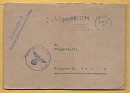 Enveloppe POSEN 1943 Feldpost - Autres & Non Classés