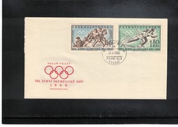 Czechoslovakia 1960 Olympic Games Squaw Valley FDC - Invierno 1960: Squaw Valley