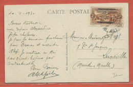 GRNAD LIBAN CARTE POSTALE AFFRANCHIE DE BEYROUTH DE 1930 POUR LUNEVILLE FRANCE - Cartas & Documentos