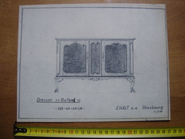 Planche Estampe MEUBLE MOBEL FURNITURE MOBILI Dressoir Oxford EHALT Strasbourg - Other Plans