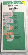 Carte Routière  AUSTIN Texas 1988 Rand Mc Nally Map - Cartes Routières