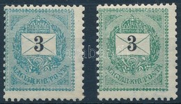 * 1898 3kr Kékeszöld és Sötétzöld Színben, érdekes Színeltérés - Altri & Non Classificati