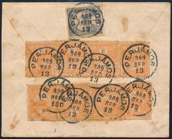 1909 Levél Perjámosról Philadelphiába Turul 1f + 8 X 3f Bérmentesítéssel - Other & Unclassified