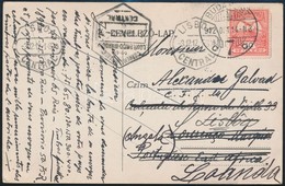 1912 Képeslap Turul 10f Bérmentesítéssel Mozambikbe, 'LISBOA / CENTRAL' átmenő Bélyegzéssel, 'CORREIOS MOCAMBIQUE LOUREN - Other & Unclassified