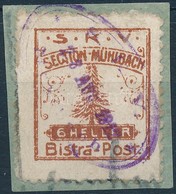 1912 Bistra 6h Magánposta Kivágáson 'S.K.V. (Mühlbach)' Bélyegzéssel, RR! - Other & Unclassified