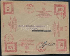1946 (18. Díjszabás) Távolsági Levél 400 000 000P Bérmentesítéssel Budapestről Sopronba, 5 X 800P Méteres Bélyegző (100. - Autres & Non Classés