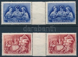 ** 1952 Bélyegnap Sor ívközéprészes Párokban, Ritka (22.000) (apró Törések / Light Creases) - Autres & Non Classés