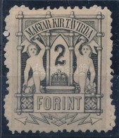 * 1874 Távírda Réznyomat 2Ft 9 1/2 Fogazással (*12.000) - Other & Unclassified