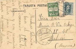 35778. Postal GARRAF (Barcelona) 1930. Sello Recargo Exposicion, Circulada A MAHON (baleares) - Barcelona