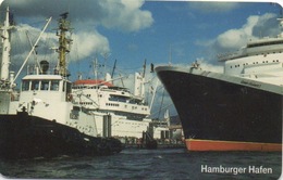 Télécarte Allemande : Queen Elizabeth II Au Port De Hambourg : 12DM : 12/1998 / Tirage 500000 - Schiffe