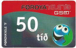 Faroe - Smiling Face, 50Kr. GSM Refill, Exp. 01.03.2006, Used - Islas Faroe