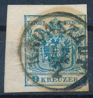 O 1850 9kr MP III. Vastag Papír, 5-6 Mm ívszél ,,KRONSTADT' - Autres & Non Classés