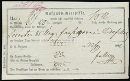 1862 Aufgabs Recepisse 'GOELNITZ' - Pressburg - Other & Unclassified