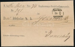 1870 Ex Offo 'SOPRON OEDENBURG' - Andere & Zonder Classificatie