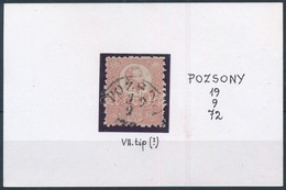 O 1871 Kőnyomat 5kr Hamisítvány, Díjjegyesből Kifogazva VII. Típus, összehasonlító Célra - Sonstige & Ohne Zuordnung