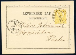 1871 2kr Díjjegyes Levelezőlap / PS-card 'HENCZIDA' - 'PEST ESTE' - Otros & Sin Clasificación