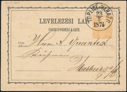 1874 2kr Díjjegyes Levelezőlap 'TOPLICE-VARAZD' (Gudlin 350 P) - Other & Unclassified