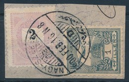 1900 2kr + Turul 1f Vegyes Bérmentesítés Kivágáson - Other & Unclassified