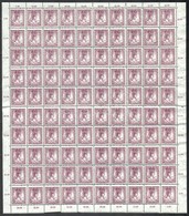 ** 1918 Zita 50f Teljes ív, 'szakadt Fátyol' és 'tüske' Lemezhibákkal / Mi 218 Complete Sheet With Plate Varieties On St - Sonstige & Ohne Zuordnung