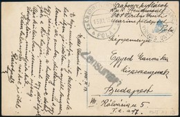 1915 Tábori Képeslap Hadihajó Postával 'S.M.S. VIRIBUS UNITIS' - Sonstige & Ohne Zuordnung