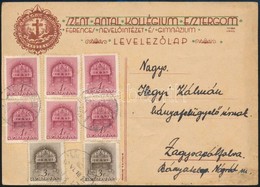 1942  Szent Antal Kollégium Esztergom Ferences  Nevelőintézet és Gimnázium Kiadásban Megjelent Díszes Levelezőlap, Amely - Otros & Sin Clasificación