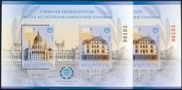 ** 2019 Magyar Országgyűlés 150 éve Az Interparlamentáris Unióban Blokk Pár, Azonos Fekete és Piros 105. Számmal - Autres & Non Classés